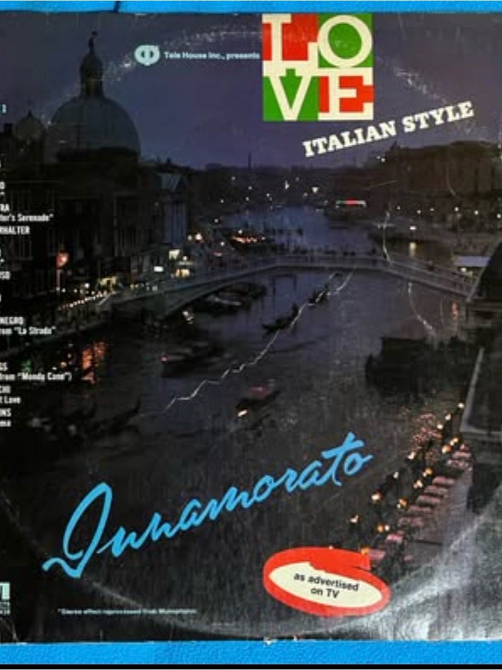 VINTAGE “LOVE ITALIAN STYLE” VINYL RECORD ALBUM